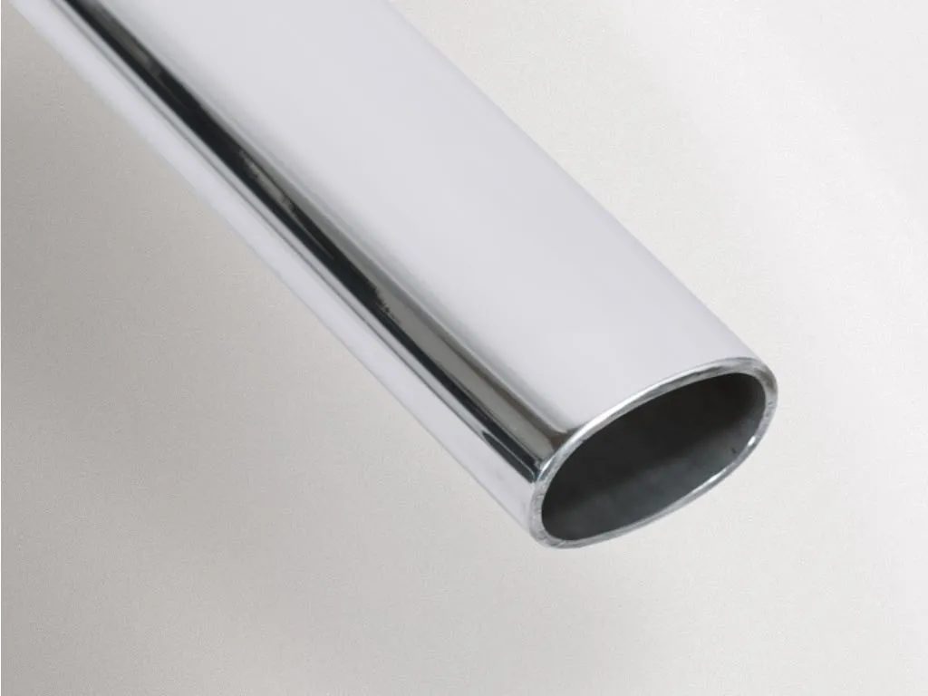 Mirror polished aluminium oval tubing