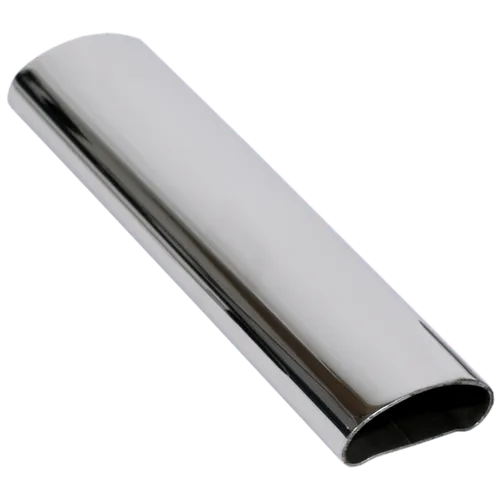 D-shaped stainless steel tube with concaved flat underside