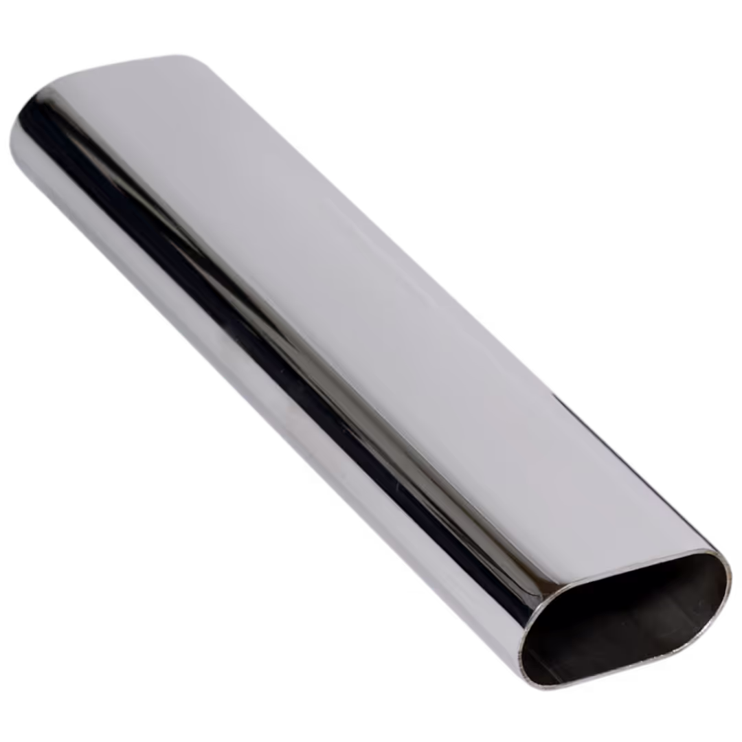 Flat sided oval stainless steel tube