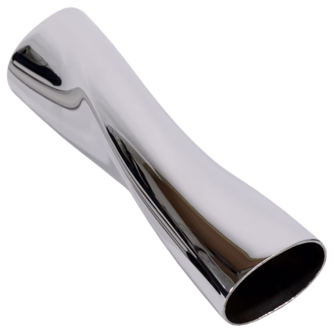 Twisted oval stainless steel tube