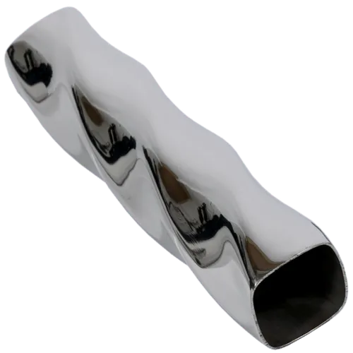 Twisted square stainless steel tube